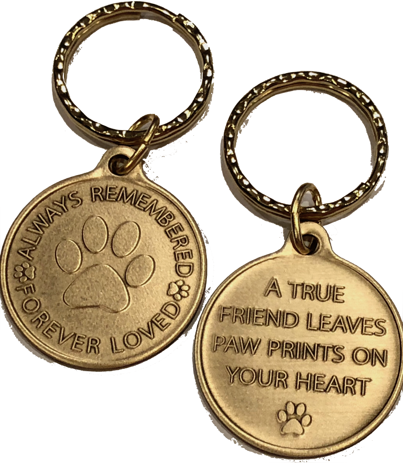 Always Remembered Forever Loved - A True Friend Dog Pet Memorial Key Chain