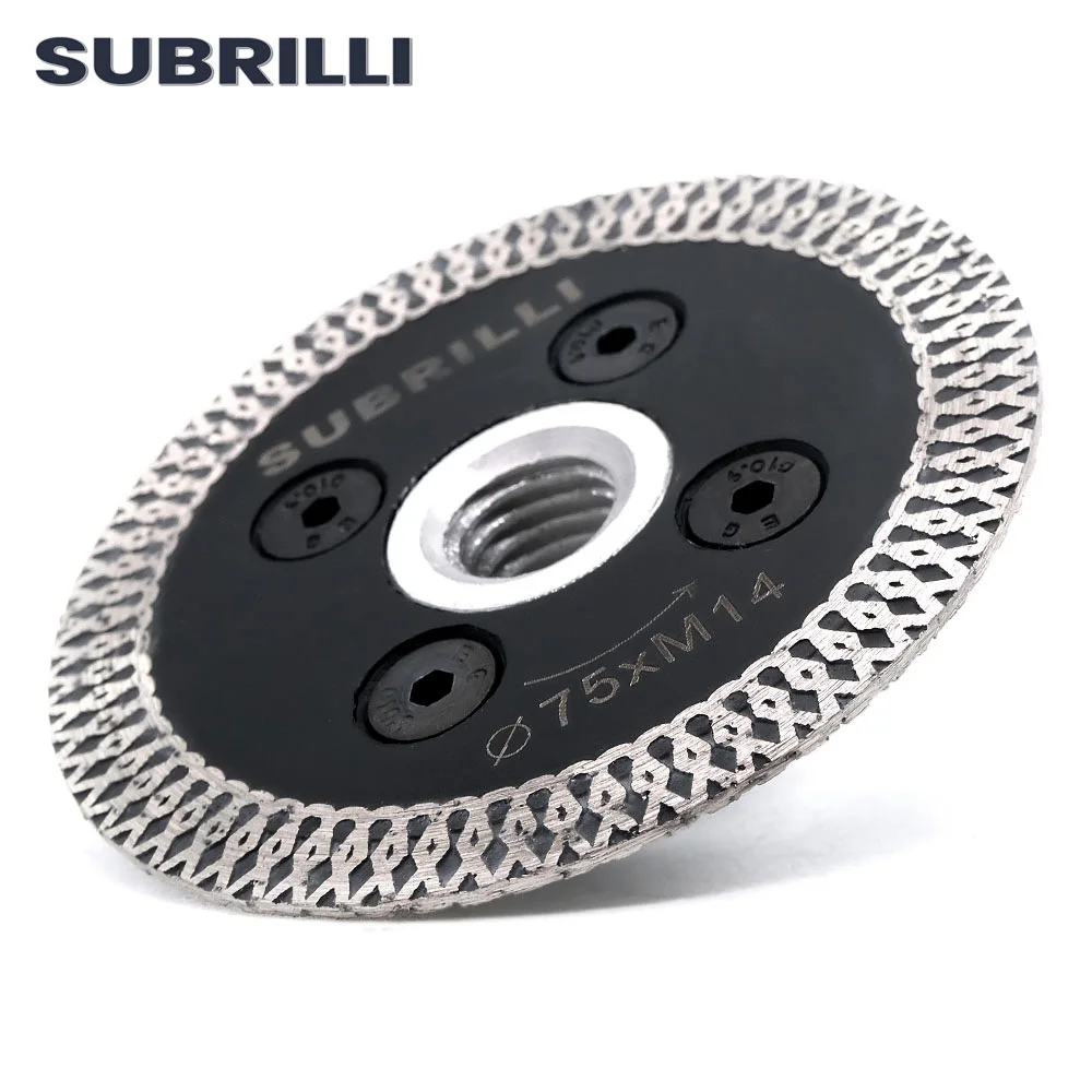 House Home SUBRILLI 75mm Diamond Saw Blade Hot Pressed Mesh Turbo Carving Cuttin - £24.71 GBP