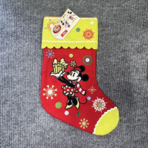 DISNEY Store Minnie Mouse Christmas Red Stocking Embroidered Retired NWT 19x11 - £36.15 GBP