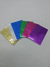 Lot Of (6) Vintage Shiny Foil Textured Japanse Small Size Trading Card Sleeves - $20.20
