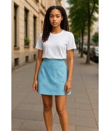 Maje Size 3 Embellished Metal Bee A-Line Party Blue Mini Skirt New - €58,38 EUR