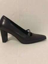 Studio Spiga Elissa Women&#39;s Eggplant Leather High Heel Pumps Shoes Size 6 - £31.06 GBP