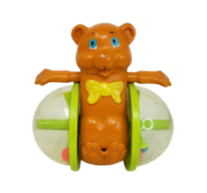 Vintage 1978 Fisher Price BOB-ALONG Bear Pull Rolling Toy No String # 642 - £14.42 GBP