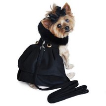 Black wool black fur dog coat 4076 thumb200