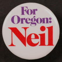 For Oregon: Neil Goldschmidt Governor Political Campaign Pinback Button ... - $7.12