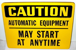 Caution Sign 11 1/2&quot; Long 8 1/2&quot; Tall 1/8&quot; Thick New Heavy Duty Auto Equ... - $9.89