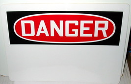 Lot of Construction Signs For Office Job Site 6 Signs Danger Write On Ty... - $9.49