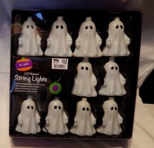 Halloween LED String Lights Ghosts Red/Blue/Green 10ea Sound Activated Music 42U - £7.80 GBP