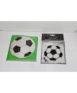 Soccer Party Napkins &amp; Soccer Ball Gel Cling 3 1/2&quot; Celebrate It Michael... - $5.91