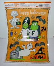 HALLOWEEN Window Clings By Celebrate It Washable Reusable 15&quot; x 12&quot; Monster 46U - £3.94 GBP