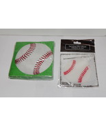 Baseball Party Napkins 16ea &amp; Baseball Gel Cling 3 1/2&quot; by Celebrate It 20L - £4.64 GBP