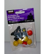 HALLOWEEN Wood Necklace Kit By Creatology 10pc 4+ Some Bats &amp; Beads 47C - $5.40 CAD
