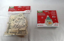 Creatology Christmas Holiday Wood Scene &amp; Ornament Kits 6+Snowman Candy ... - £4.63 GBP