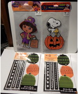 Peanuts Window Clings 2ea &amp; Folk Art Peel &amp; Stick Painting Stencils 2ea 59T - $7.89