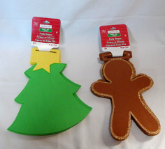 Creatology Christmas Foam Shapes 3+ Gingerbread Men &amp; Xmas Trees 4pc 8&quot;x... - £6.27 GBP