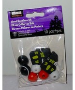 HALLOWEEN Wood Necklace Kit Creatology 10pc 4+ House &amp; Boo &amp; Beads 47B - $6.77 CAD