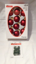 Celebrate It Christmas Glass Ornaments 1 3/4&quot; Balls Satin Red 10pc+75pc ... - $128.34 MXN