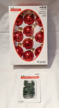 Celebrate It Christmas Glass Ornaments 1 3/4&quot; Balls Gloss Red 10pc+75pc ... - $128.34 MXN