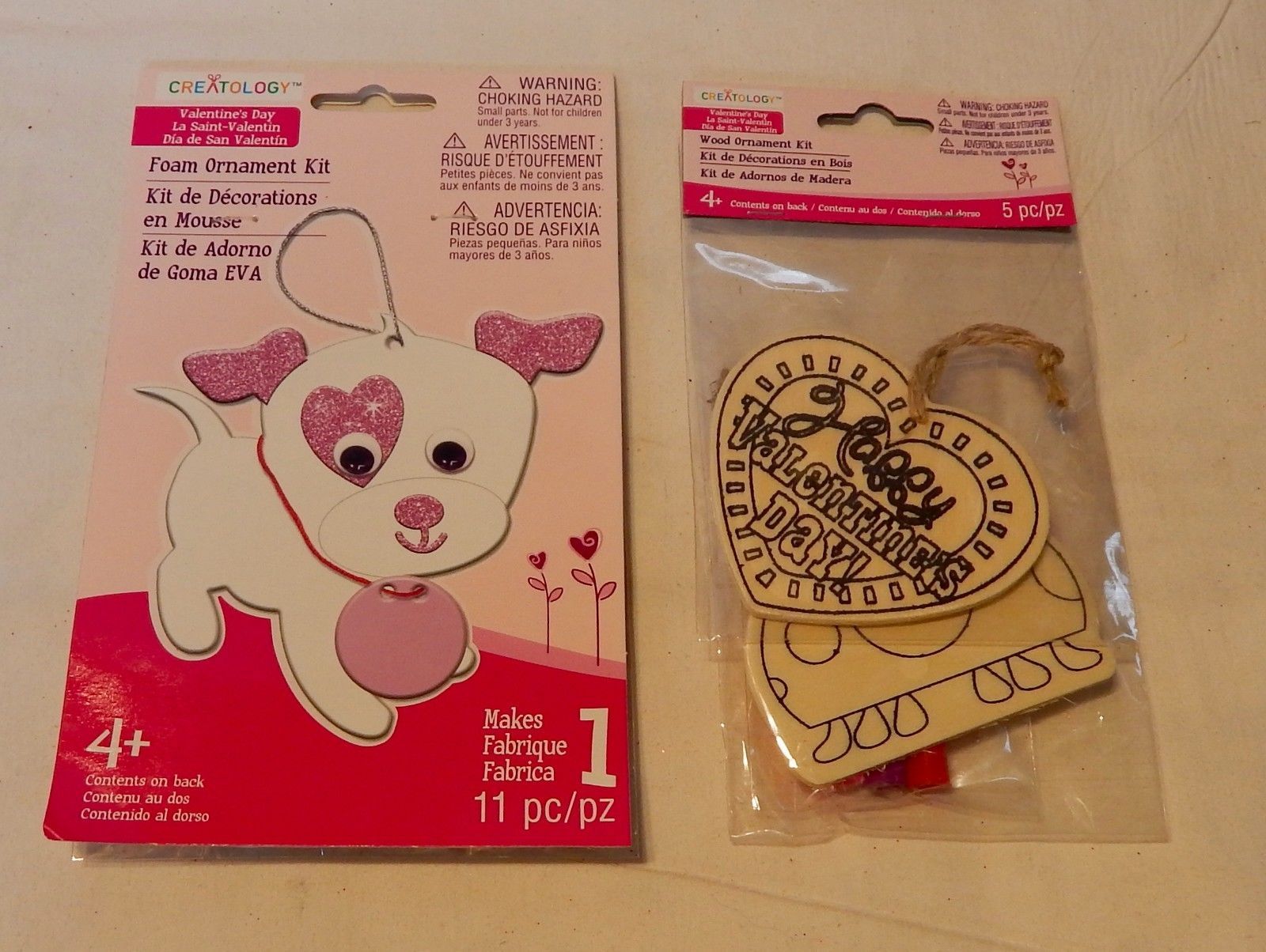 Valentine&#39;s Day Creatology Dog Foam Ornament Kit 11pc Wood Ornament Kit ... - $7.49