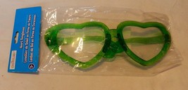 Valentine&#39;s Day Creatology Heart Sunglasses 10&quot; Wide 3&quot; Tall Green Glitt... - £4.76 GBP