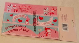 Valentine&#39;s Day Cards Creatology 36pc 8 1/2&quot; x 2&quot; Unfolded 3+Deer &amp; Rabbit 64T - £4.32 GBP