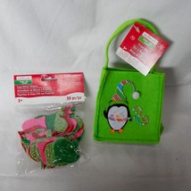 Christmas Creatology Treat Bag 3+ &amp; Foam Glitter Stickers 30pc 1 3/4&quot;x1 ... - £4.66 GBP