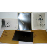 Vintage 1956 Original 4x5 B&amp;W Neg 2ea &amp; 2 Prints  Risque Pin Up Girl Mod... - $12.19 CAD