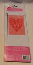 Valentine&#39;s Day Celebrate It Garden Flag Love Heart 12&quot; x 18&quot; Outdoor Us... - £5.85 GBP