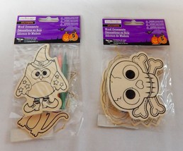 Halloween Wood Ornaments Creatology 4+ 10pc total 3&quot; x 4&quot; With Mini Mark... - £5.47 GBP