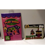 Halloween Boo tique Iron onTransfer Darice Sticker Play Scene Happy OwlO... - £6.22 GBP