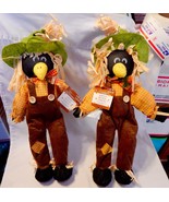 Halloween Harvest Blackbirds Scarecrows Celebrate It 15" x 9" Free Standing 38L - £7.83 GBP