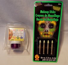 Halloween Makeup Sticks Glow in the Dark &amp; Snazaroo Glitter Gel Fuchsia ... - £5.51 GBP
