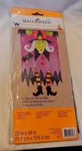 Halloween Garden Flag 28&quot; x 49&quot; By Celebrate It Witch Indoor/Outdoor 10E - £7.94 GBP