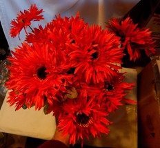 Ashland Fall Bushes Decor Picks Stems Fillers Orange Flowers 3ea 16&quot; x  ... - $9.86