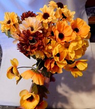 Ashland Fall Bushes Decor Picks Stems Fillers Flowers 4ea 16" x 7" Material 14R - $7.86