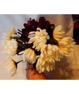 Ashland Fall Bushes Decor Picks Stems Fillers Purple/Wt Flowers 8ea 10&quot; ... - $5.89
