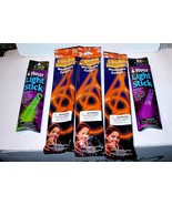Halloween 6 Hour Orange/Purple Light Sticks 2ea Color Brite Necklace 3pk... - $5.91