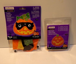 Halloween Foam Activity &amp; Melty Beads Kits 19pc Creatology 5+ Pumpkins 39Z - £4.68 GBP