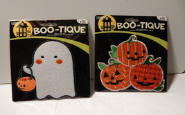 Halloween Boo tique Iron on Appliques Horizon Group Pumpkins &amp; Ghost Patches 36D - £4.75 GBP