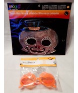 Halloween Party Glasses-Pumpkins By Celebrate It &amp; Sequin Mask By Imagin... - $9.89