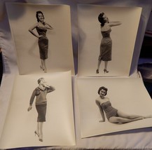 B&amp;W Vintage 8 x 10 Prints 4ea 1950&#39;s Glamour Girls Models Pinups Originals 20C - £7.78 GBP