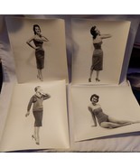 B&amp;W Vintage 8 x 10 Prints 4ea 1950&#39;s Glamour Girls Models Pinups Origina... - $186.54 MXN