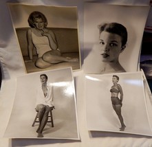 B&amp;W Vintage 8 x 10 Prints 4ea 1950&#39;s Glamour Girls Models Pinups Originals 19X - £7.81 GBP