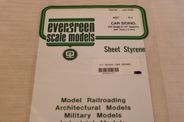 HO Scale Evergreen, Car Siding Sheet Styrene 3.25&quot; Spacing .040&quot; thick #... - £13.36 GBP