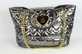 Betseyville Women&#39;s Quilted Silver Heart Tote Bag - £36.76 GBP