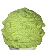 Spring Green Winter Hand Knit Hat - $25.00