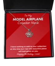Model Airplane Collector Niece Necklace Birthday Gifts - Crown Pendant Jewelry  - £39.11 GBP