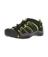 Keen Newport H2, Unisex Kids Hiking Sandals, Black (Black/Lime Green), 3... - $155.00