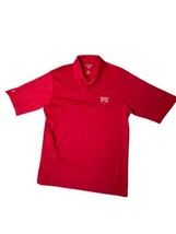 Chicago Bulls Team Logo Men Sewn Red Short Sleeve Golf Polo Shirt M Antigua - £14.81 GBP
