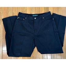 Y2K Lauren Ralph Lauren Womens Jeans Black Vintage Regular Straight Fit ... - $19.85